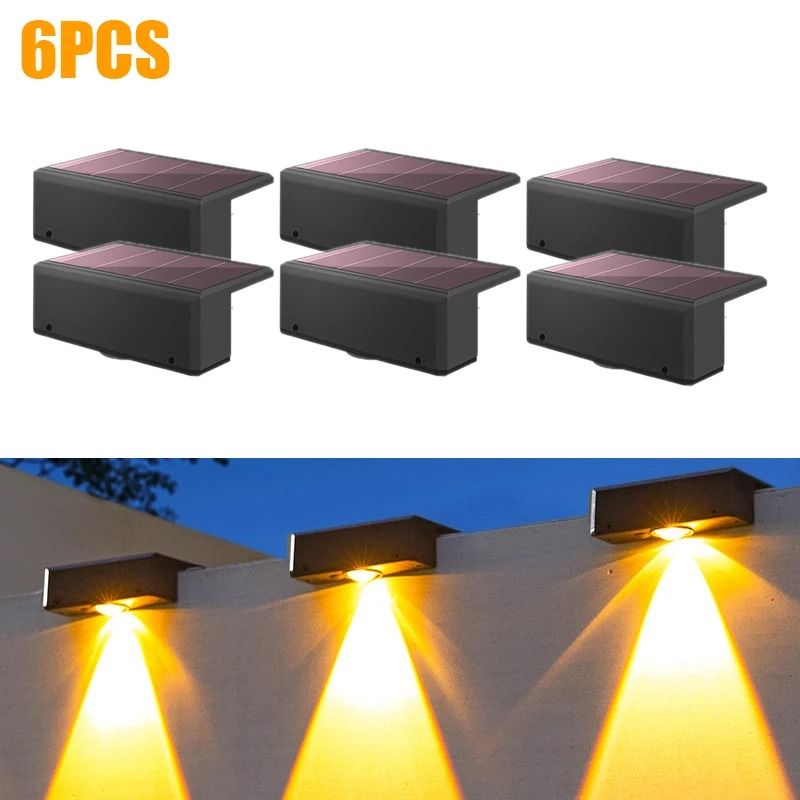 Solar Wall Washing Lamp Outdoor Waterproof LED Wall Light For Garden Patio 7