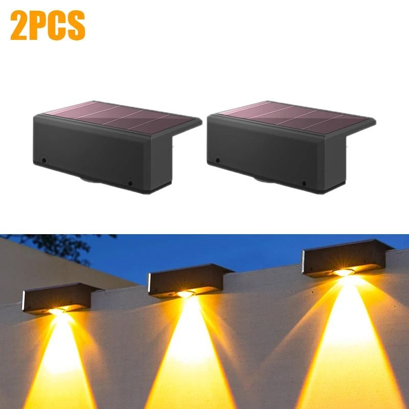 Solar Wall Washing Lamp Outdoor Waterproof LED Wall Light For Garden Patio 8