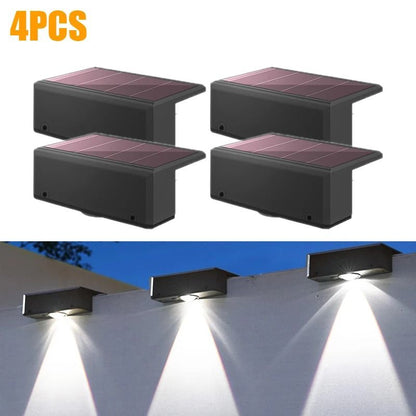 Solar Wall Washing Lamp Outdoor Waterproof LED Wall Light For Garden Patio 11