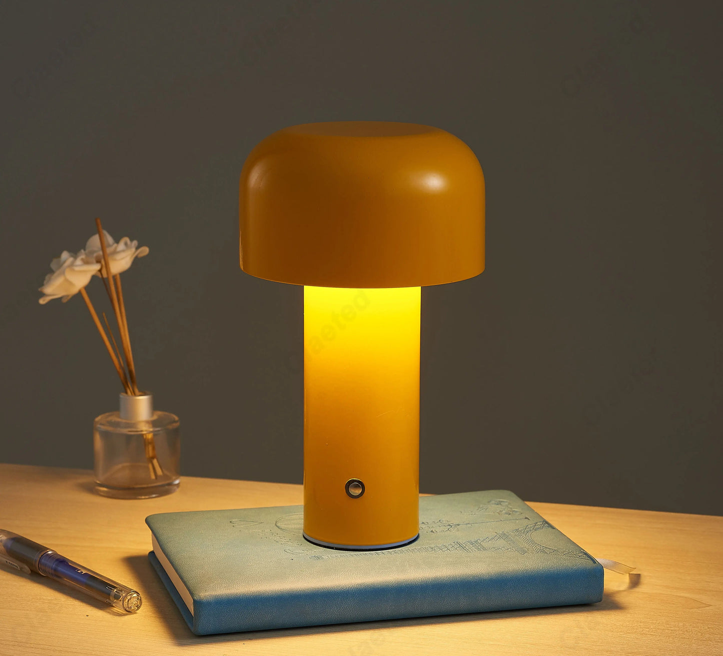 Italian Designer Mushroom Table Lamp Portable Cordless Touch Rechargeable USB Bedside Lamp 3