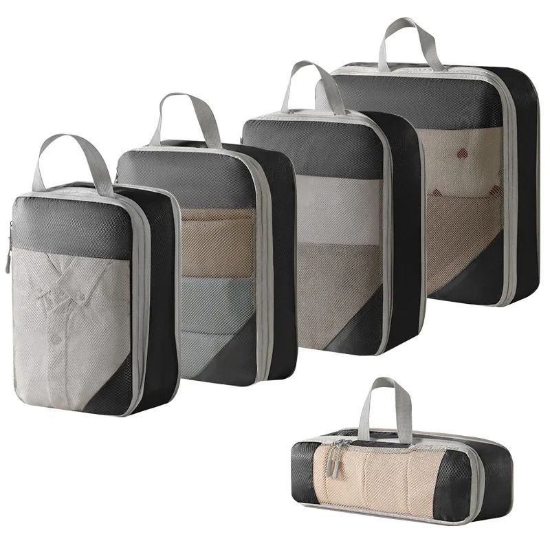 Compression Packing Cubes For Travel Expandable Lightweight Organizer Set 9