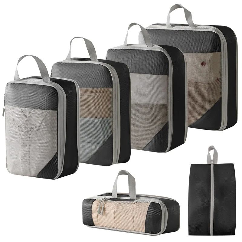 Compression Packing Cubes For Travel Expandable Lightweight Organizer Set 13