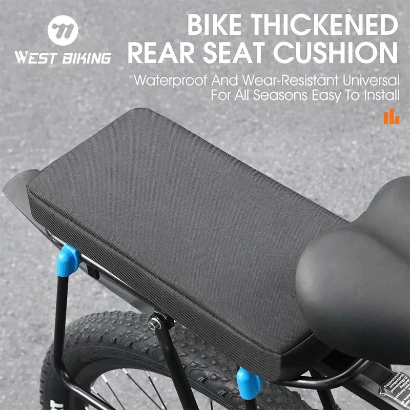 Double Front Rear Rack Seat Cushion for Children Detachable and Washable