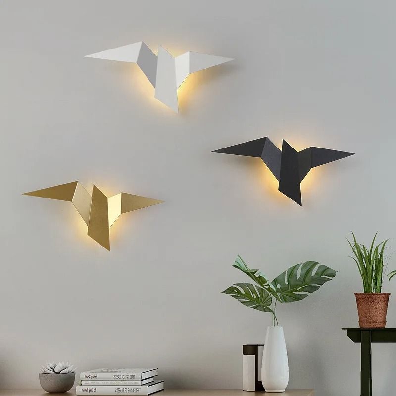 New Nordic LED Bird Wall Lamp for Bedroom Stairs Home Decor