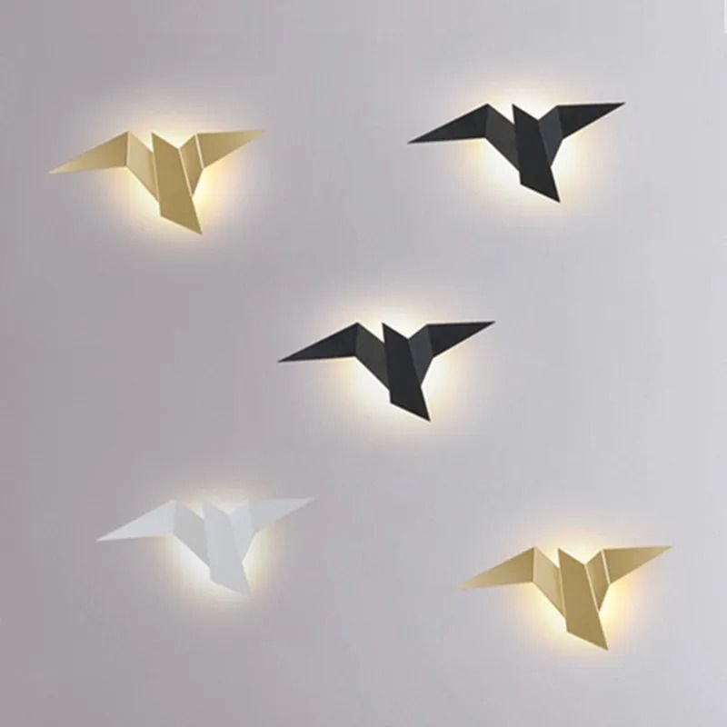 New Nordic LED Bird Wall Lamp For Bedroom Stairs Home Decor 2