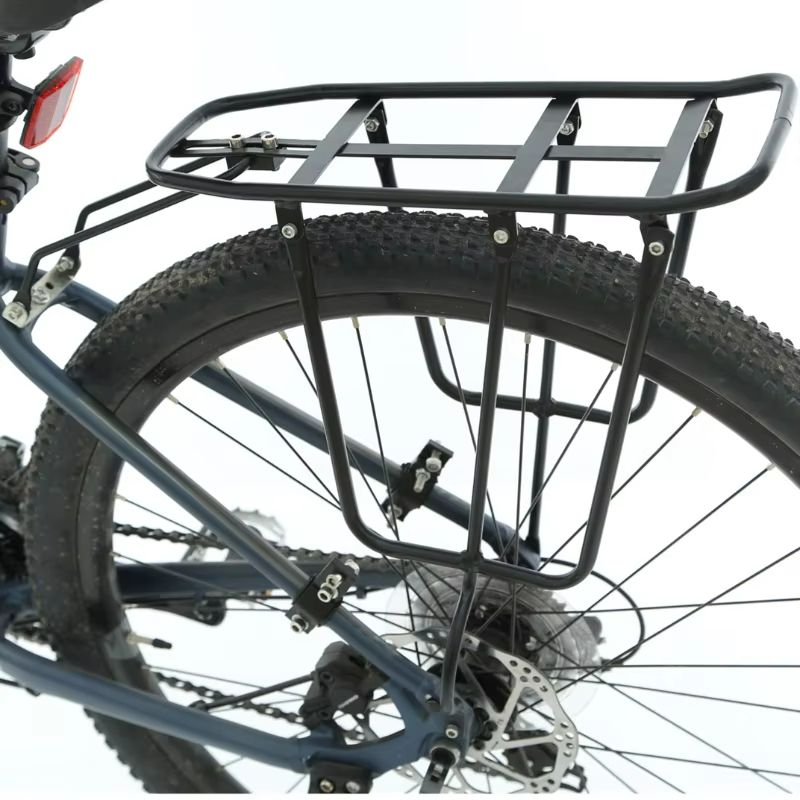 All Tough Bike Rear Rack – Disc Brake Compatible Mountain Bike Cargo Rack with Heavy Duty Shelf