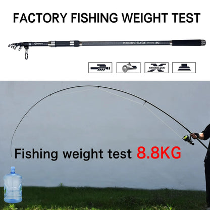 PHISHGER Carbon Telescopic Surf Fishing Rod  TravelReady Power For LongDistance Shore Casting 2