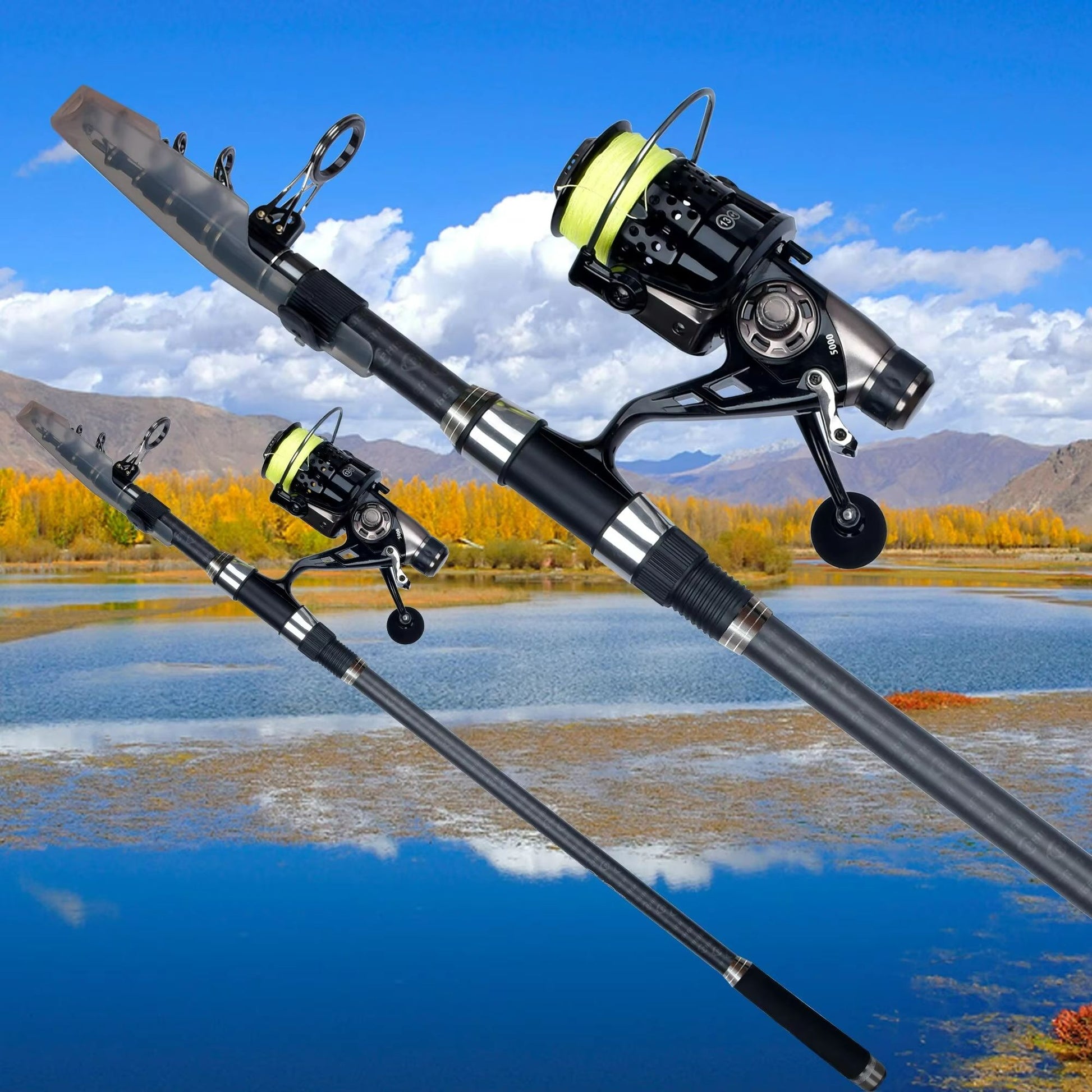 PHISHGER Carbon Telescopic Surf Fishing Rod  TravelReady Power For LongDistance Shore Casting 5