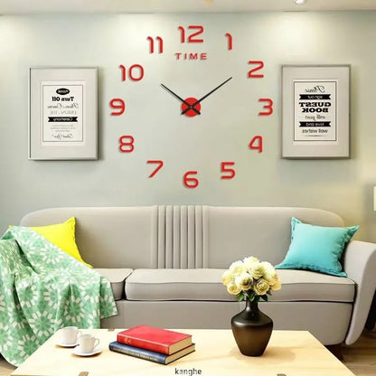 DIY Quartz Wall Clock, Modern Design Acrylic Mirror Stickers, Fashion Watch Home Living Room Decoration