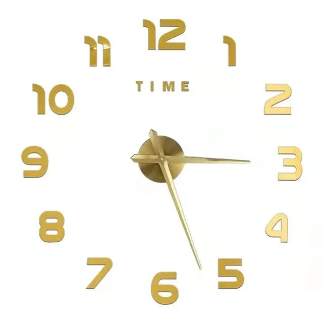 DIY Quartz Wall Clock, Modern Design Acrylic Mirror Stickers, Fashion Watch Home Living Room Decoration