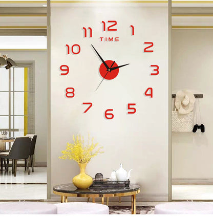 DIY Quartz Wall Clock, Modern Design Acrylic Mirror Stickers, Fashion Watch Home Living Room Decoration
