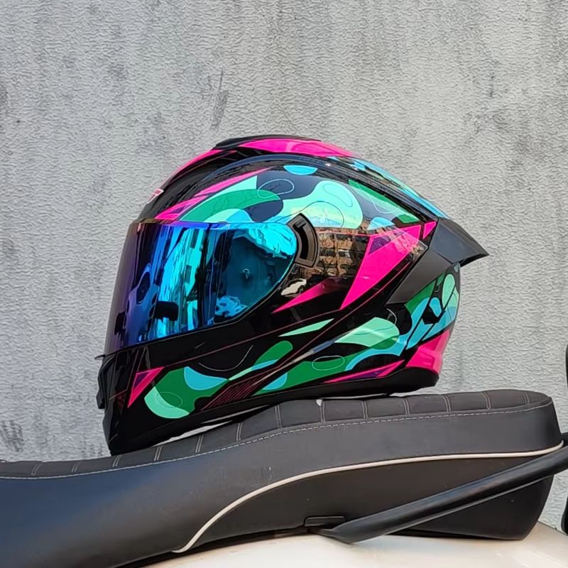 AllSeason FullFace Motorcycle Helmet With Double Visor  Winter Warm Racing Protection 1