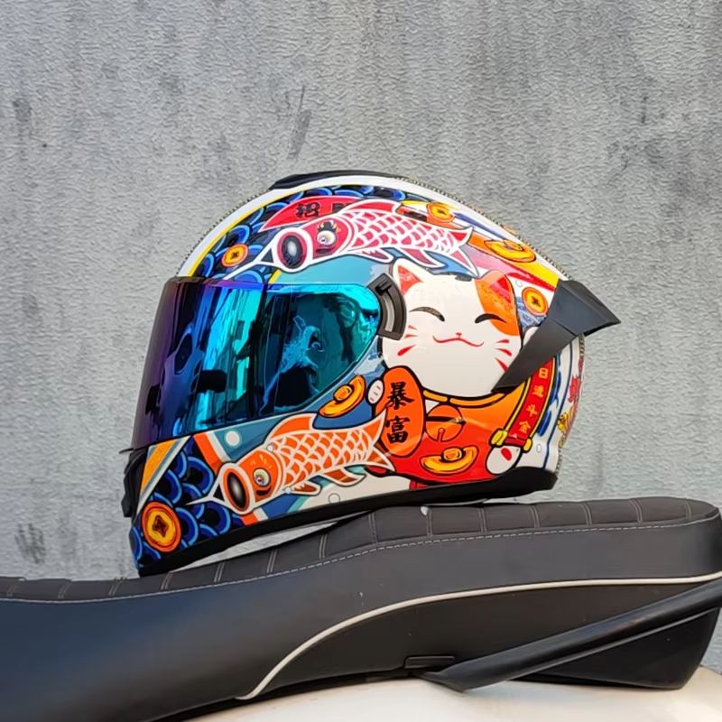 AllSeason FullFace Motorcycle Helmet With Double Visor  Winter Warm Racing Protection 4