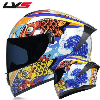 AllSeason FullFace Motorcycle Helmet With Double Visor  Winter Warm Racing Protection 17