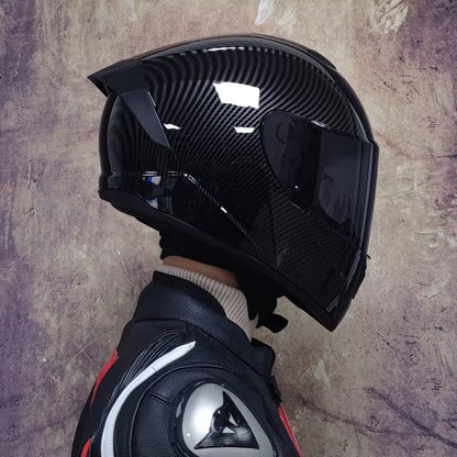 AllSeason FullFace Motorcycle Helmet With Double Visor  Winter Warm Racing Protection 18