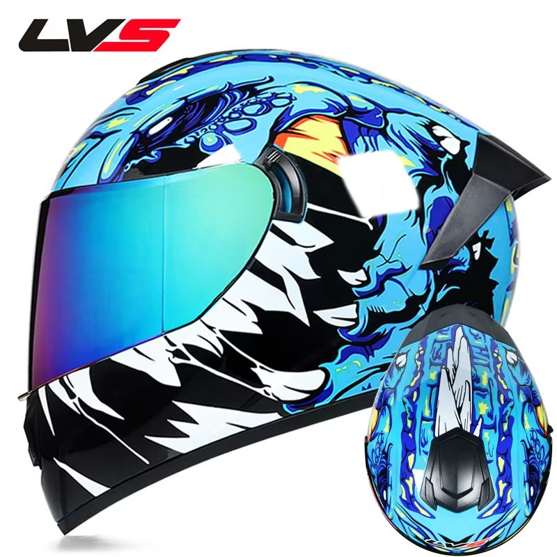 AllSeason FullFace Motorcycle Helmet With Double Visor  Winter Warm Racing Protection 19