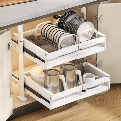 Pull Out Kitchen Cabinet Organizers RollOut Sliding Drawer Shelf For Household Storage Retractable  1