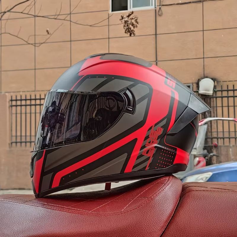 AllSeason FullFace Motorcycle Helmet With Double Visor  Winter Warm Racing Protection 22