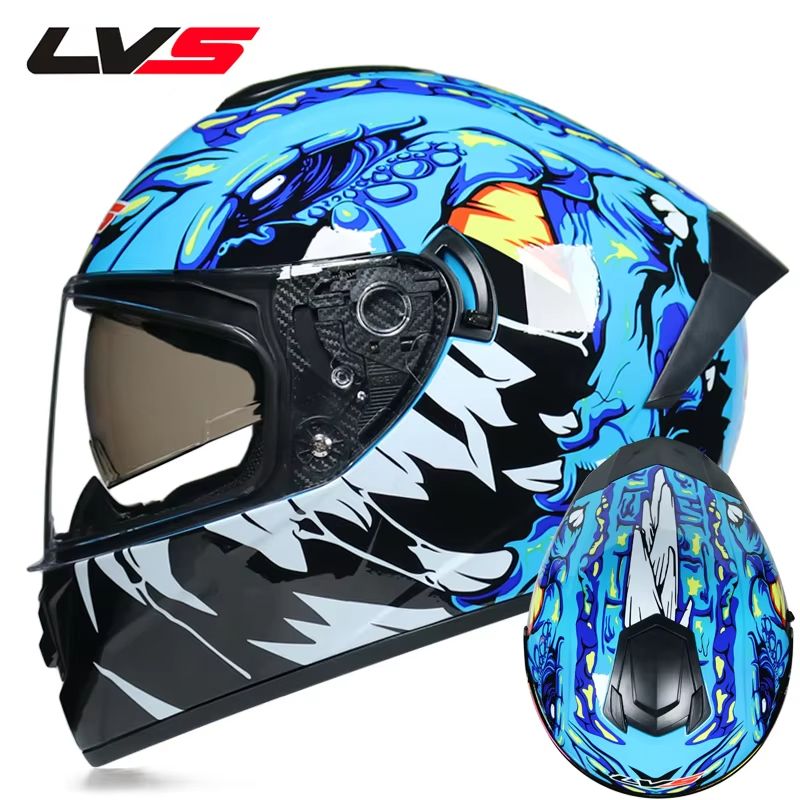 AllSeason FullFace Motorcycle Helmet With Double Visor  Winter Warm Racing Protection 20
