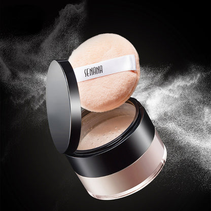 Oil Control Strong Concealer, Hydrating Flawless Setting Powder, Natural Nude Finish Loose Powder for Smooth Skin