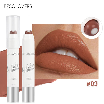 Moisturizing Gloss, Waterproof Color Rendering Lip Gloss, Long lasting Lipstick Pen, Rotating Lipstick Pen for Hydration