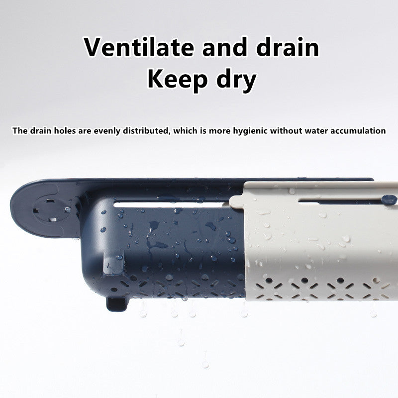 Telescopic Sink Shelf, Expandable Kitchen Sink Organizer, Soap Sponge Holder, Drain Rack, Space-Saving Storage Basket