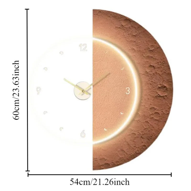 Aesthetic LED Luxury Modern Wall Clocks, Elegant Stylish Clock for Bedrooms, Living Room Decor Accessories