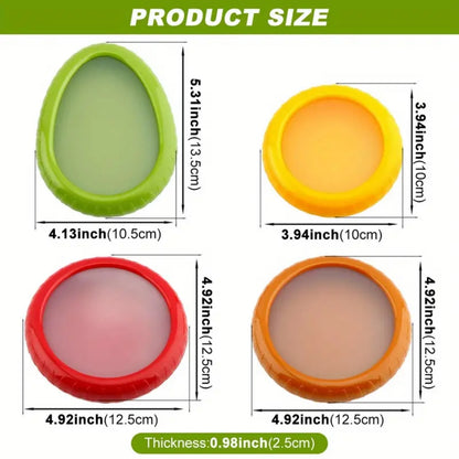 Silicone Fruit, Vegetable Fresh-Keeping Box, Portable, Stackable, Leak Proof Food Storage Container Set for Longer Fresh
