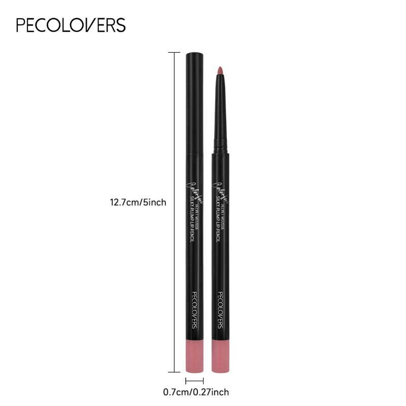 Red Contour Tint Pencil, Waterproof Matte Lipliner, Moisturising Lips Makeup, Long Lasting Lipstick, Non stick Cup Wear