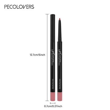 Red Contour Tint Pencil, Waterproof Matte Lipliner, Moisturising Lips Makeup, Long Lasting Lipstick, Non stick Cup Wear