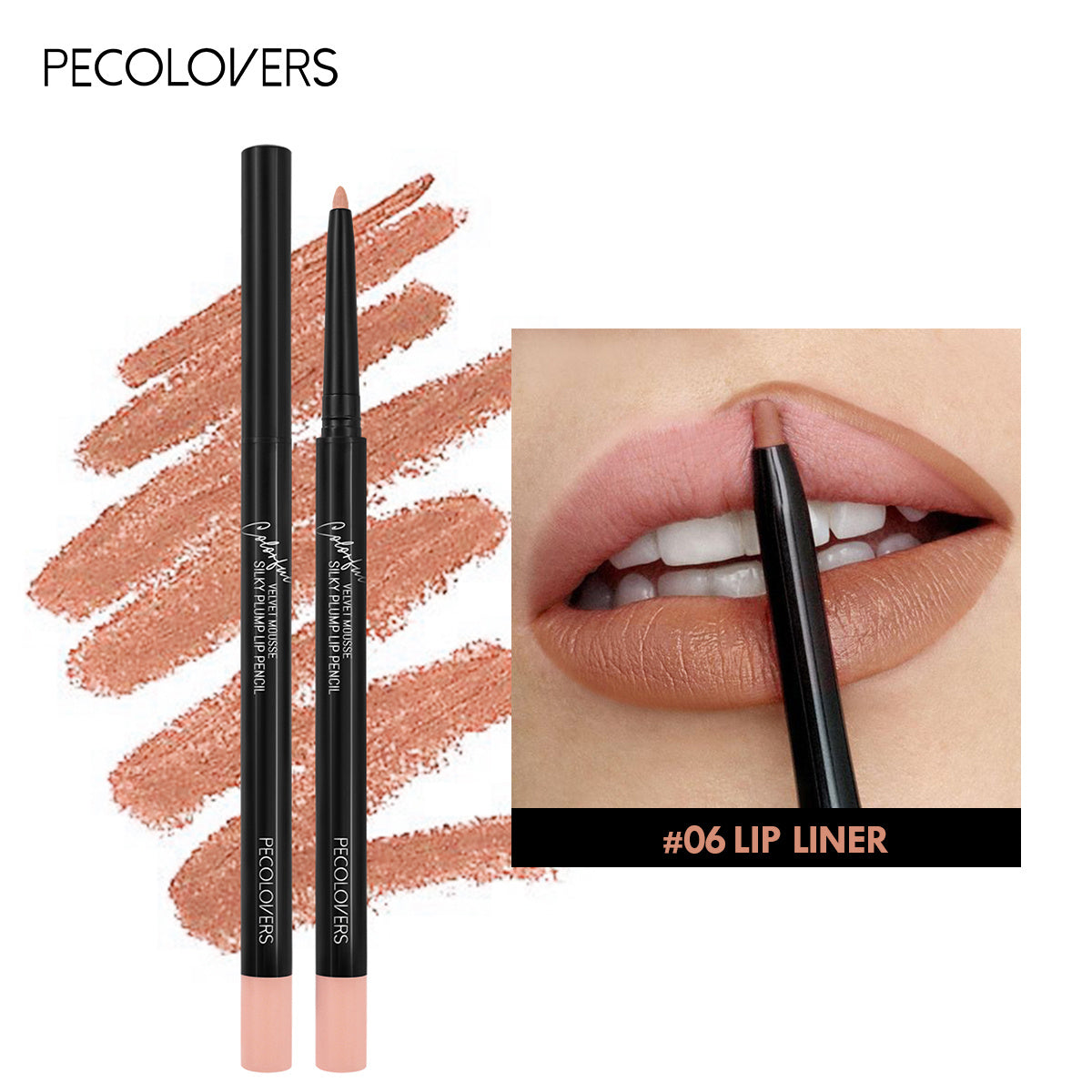 Red Contour Tint Pencil, Waterproof Matte Lipliner, Moisturising Lips Makeup, Long Lasting Lipstick, Non stick Cup Wear
