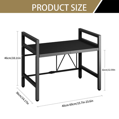 1pc Expandable Microwave Shelf Organizer, Moisture Rust Proof Countertop Organizer for Tableware Storage