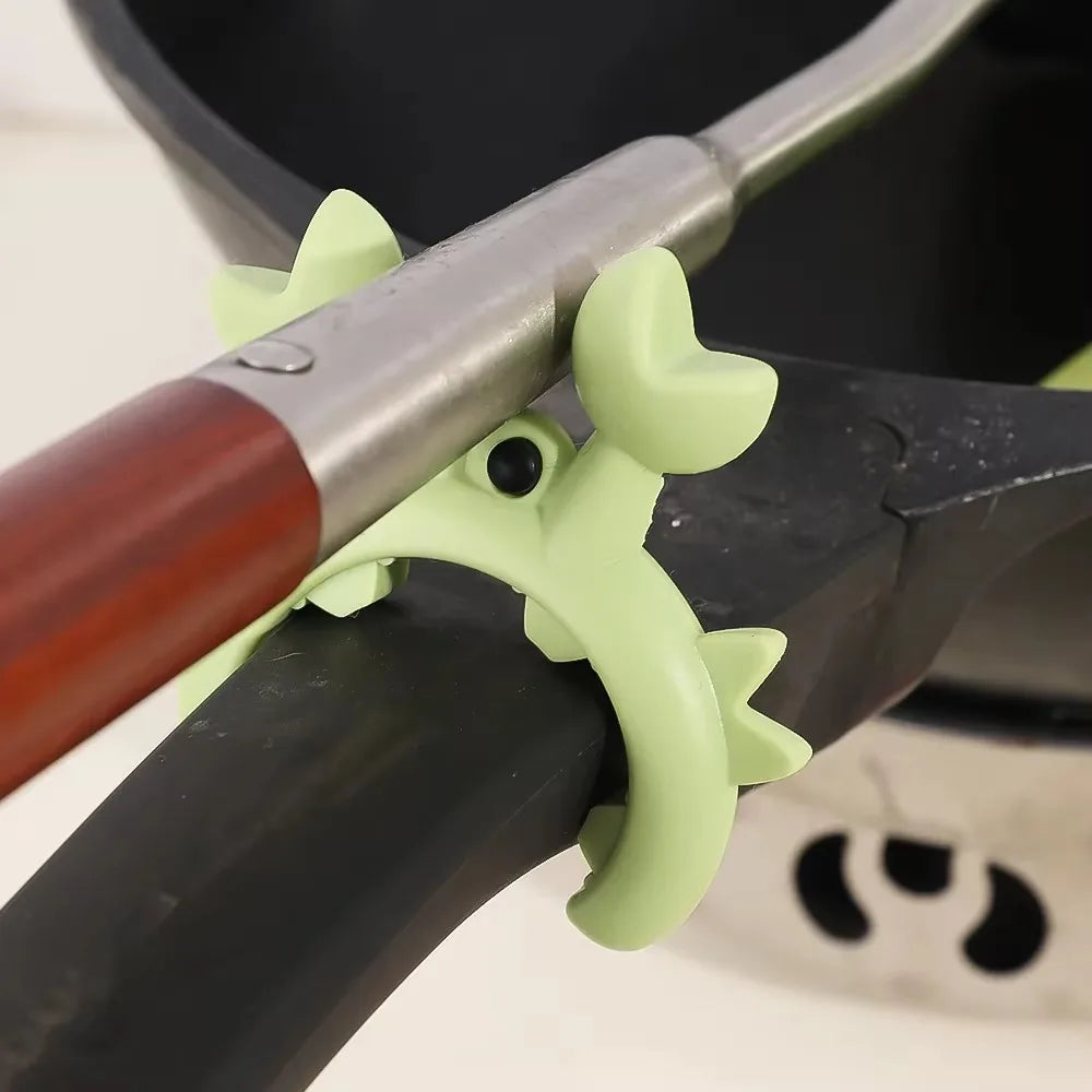 41PCS Silicone Spatula Rack Small Crab AntiScalding Pot Clip Universal Spoon Holder Clip Overflow S 2