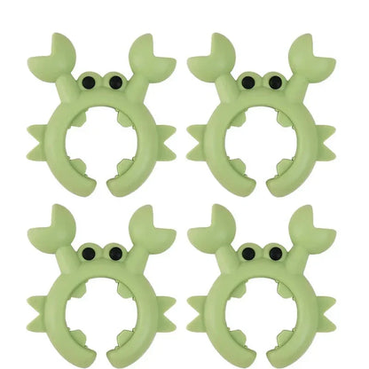 41PCS Silicone Spatula Rack Small Crab AntiScalding Pot Clip Universal Spoon Holder Clip Overflow S 12