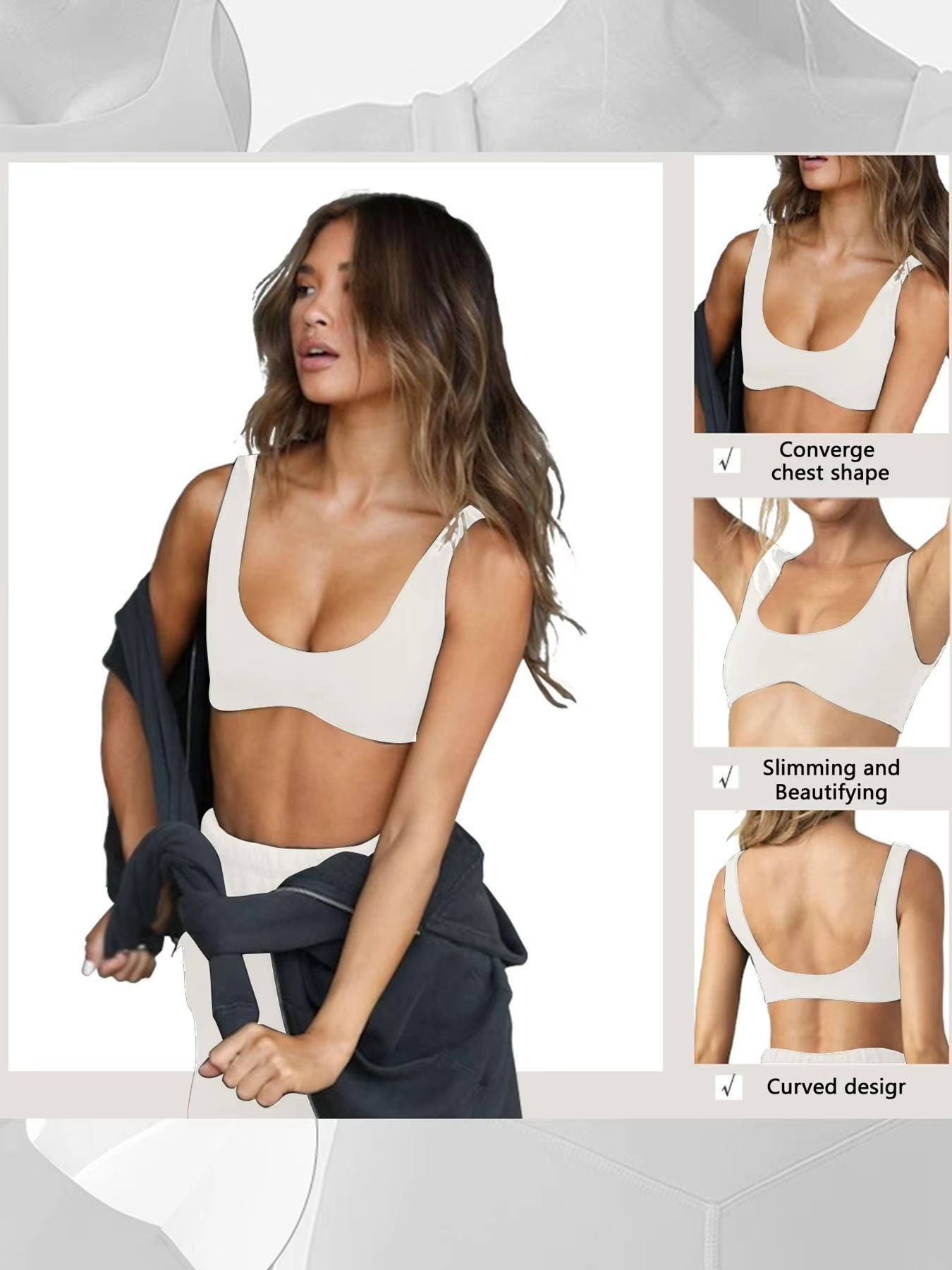 SculptSkin DoubleSided Brushed UNeck Yoga Suit 1