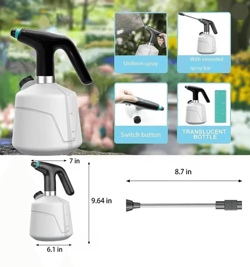 Electric 2L Automatic Watering Sprayer USB Rechargeable Plant Mister 3