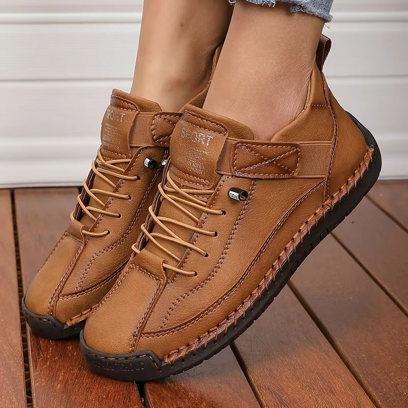 Retro British Style Womens Summer Workwear Boots  NonSlip MidTop Fashion Loafers 6