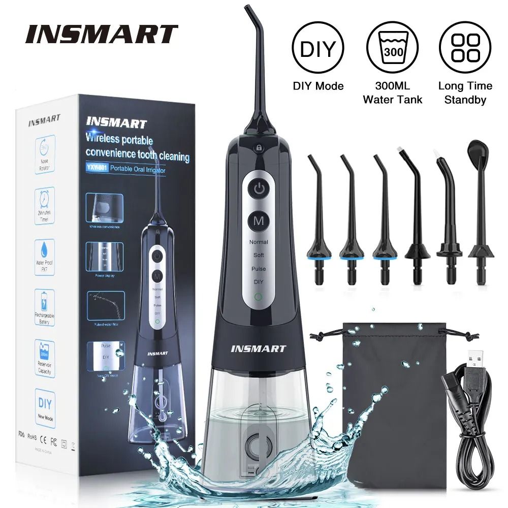 Portable Dental Water Flosser With Whitening Jet And 300ML Tank 1