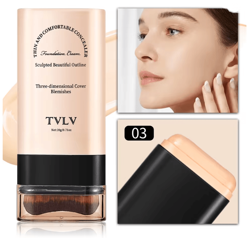 TVLV Eraser Foundation Stick With Built In Brush 4