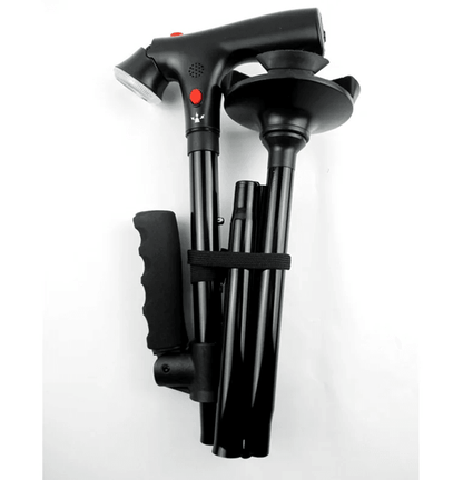Adjustable Collapsible Walking Cane With LED Light And Alarm 5