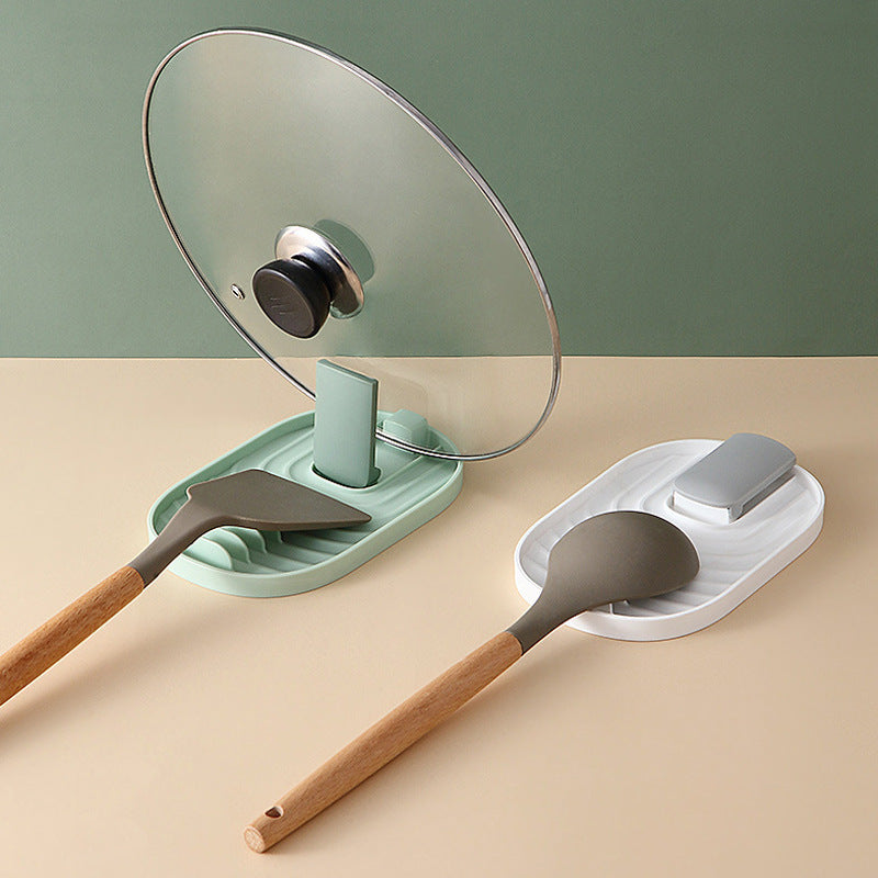 Heat-Resistant Plastic Spoon Holder, Kitchen Utensil Storage Shelf for Spatulas Ladles, Foldable Kitchen Accessory