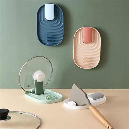 Heat-Resistant Plastic Spoon Holder, Kitchen Utensil Storage Shelf for Spatulas Ladles, Foldable Kitchen Accessory