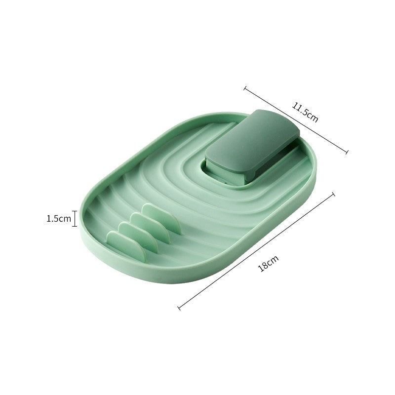Heat-Resistant Plastic Spoon Holder, Kitchen Utensil Storage Shelf for Spatulas Ladles, Foldable Kitchen Accessory
