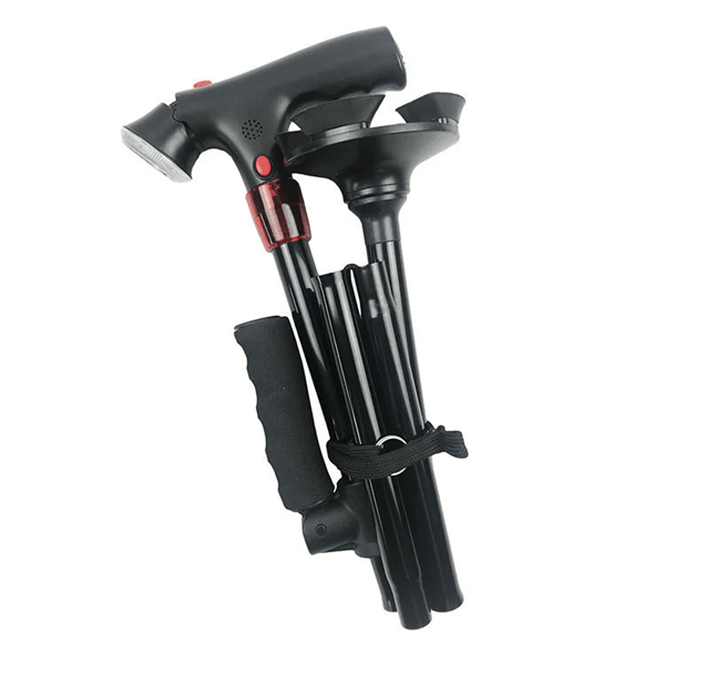 Adjustable Collapsible Cane With LED Light And Alarm 1
