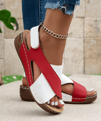 Everyday Comfort Peep Toe Wedge Sandals For Women 7