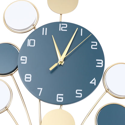Silent Large Wall Clock Without Drilling, Battery Operated Balloon Clock, Simple Wall Art for Bedroom, Kids Room