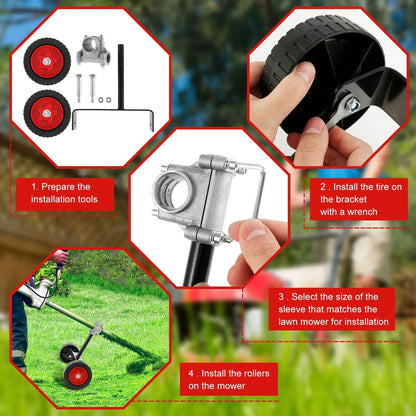 Adjustable Support Wheels For Weed Trimmers And Lawn Edgers 5