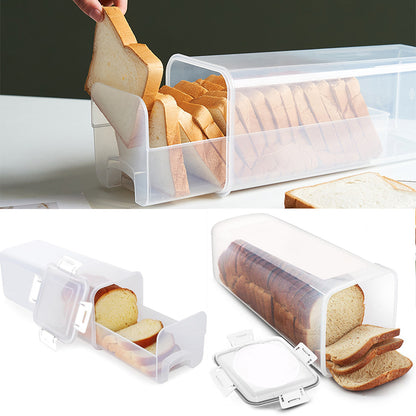 Clear Airtight Bread Box, Tall Bread Loaf Container for Homemade Bread, Sandwich Bread Holder, Kitchen Storage Saver