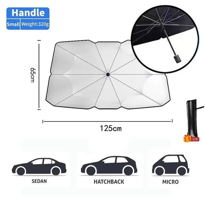 Foldable Windshield Umbrella Sunshade For Car Heat Protection 12