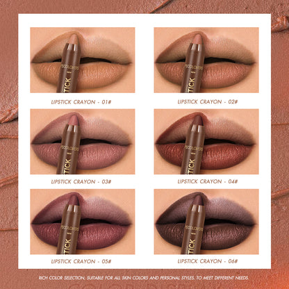 Red Lipstick Pencil Contouring Lipliner Outline Tint, Fine Tip Lip Liner, Sexy Brown Lip Crayon, Soft Mist Matte Pen
